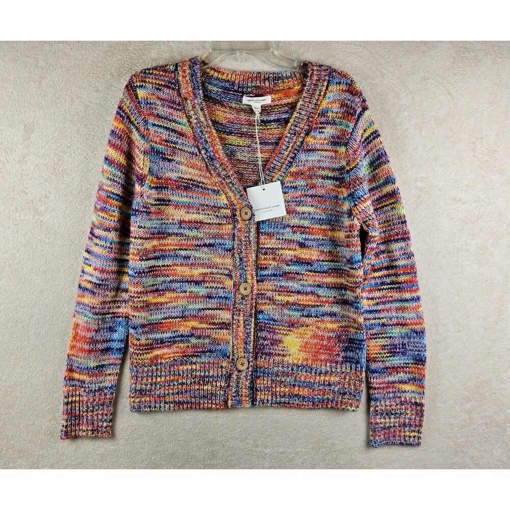 Beach Lunch Lounge Women's Shai Long Sleeve Space Dye Cardigan Sweater Size S